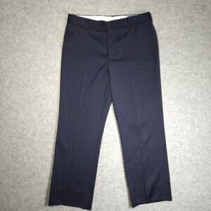 Polo Ralph Lauren Dress Pants Women Size 16 Dark Grey Navy Wool Made In Italy
